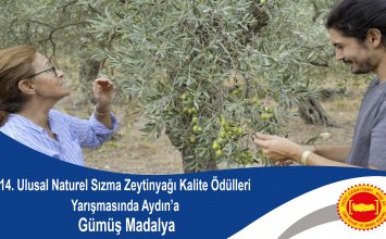 14. Ulusal Naturel Sızma Zeytinyağı Kalite Ödülleri Yarışmasında Aydın’a Gümüş Madalya