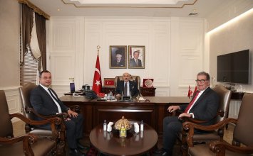 14.12.2021 Fevzi Çondur, Chairman of the Board of Aydın Commodity Exchange, visited İzmir Governor Yavuz Selim Köşger with Ahmet Nejat Sagel, Chairman of the Board of Söke Commodity Exchange