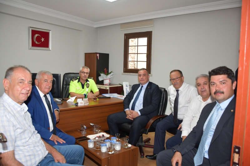 10.09.2024 Aydın Ticaret Borsası Yönetiminden Aydın İl Emniyet Müdürlüğü  Şehiriçi Trafikten Sorumlu İl Emniyet Müdür Yardımcısı Yavuz Ali Turan’a Hayırlı Olsun Ziyareti