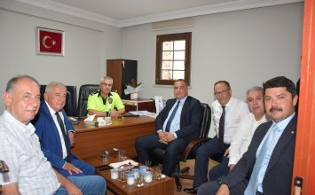 10.09.2024 Congratulations Visit from Aydın Commodity Exchange Board to Aydın Provincial Police Department Provincial Police Deputy Chief Yavuz Ali Turan Responsible for Urban Traffic