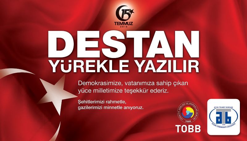 11.07.17  Demokrasimize, vatanımıza sahip çıkan yüce milletimize teşekkür ederiz. Şehitlerimizi rahmetle, gazilerimizi minnetle anıyoruz.