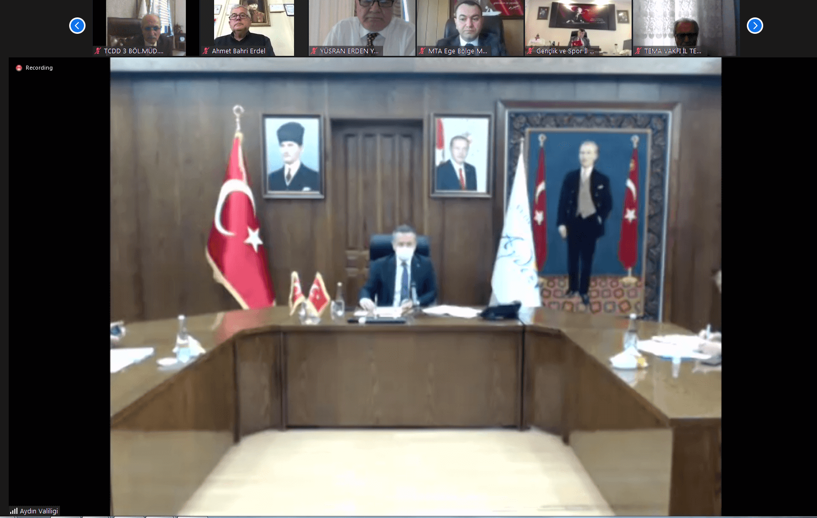 05.04.2021  A. Bahri Erdel, Speaker of Aydın Commodity Exchange, Attended Aydın Provincial Coordination Board Meeting 